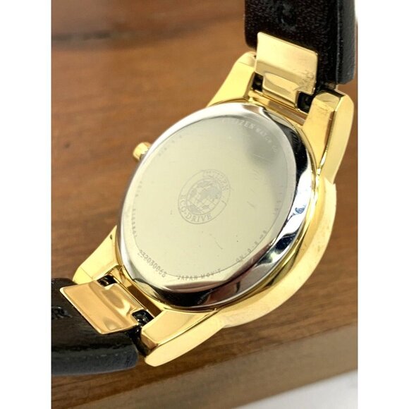 Citizen Women's Watch Eco-Drive Axiom GA1052-04E Gold Tone Case Black Dial 30mm - Picture 6 of 13